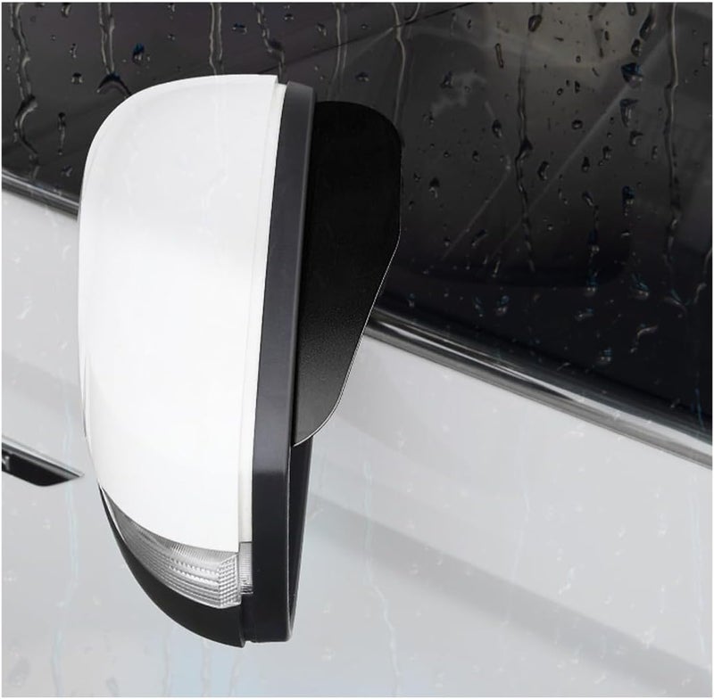 Wevdn 2 PCS Mirror Rain Visor Eyebrow, Waterproof PVC Auto Exterior Rear View Mirror Rain Visor Guard, Rainproof Side Mirror Rain Visor Eyebrow Cover for SUV Truck, Car Accessories (Aluminum Black) - Image 1